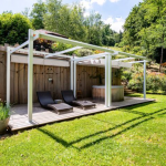 Espace Bien-Être - Jacuzzi extérieur et coin détente-solarium(+vue sur la Tiny House)